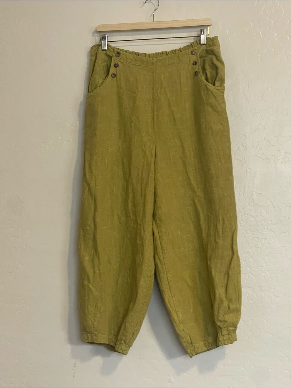 BRYN WALKER HEAVY LINEN Barrel Looking Pants Size L